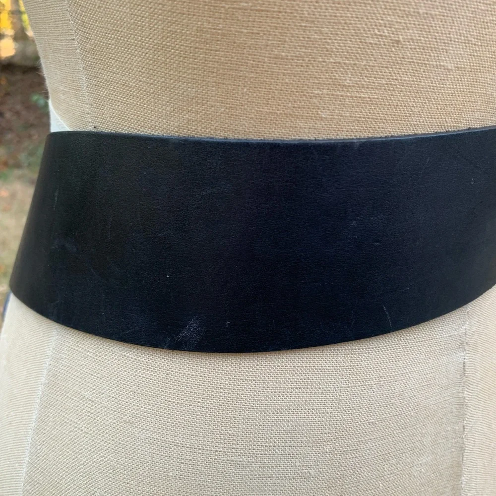 Funky Vintage Leather Oversized Waist Belt